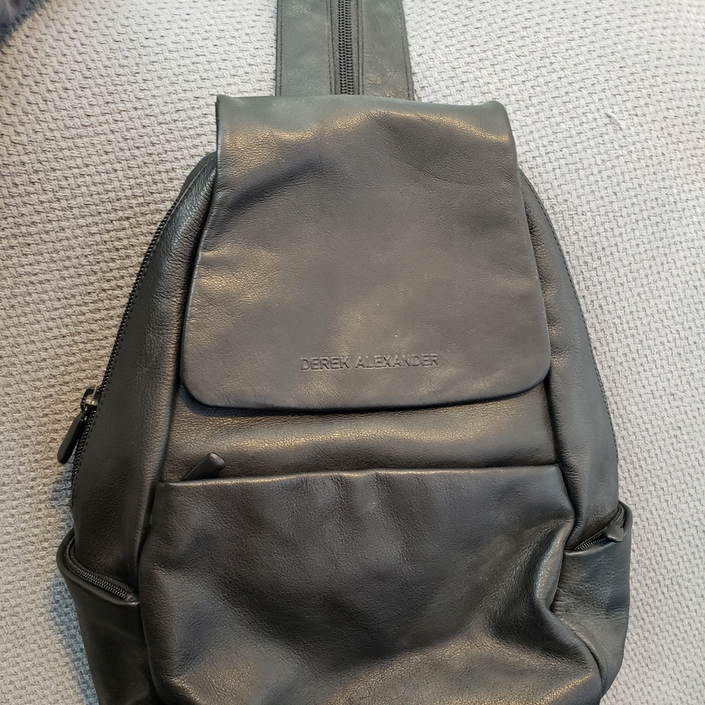 Derek Alexander Large Leather Backpack